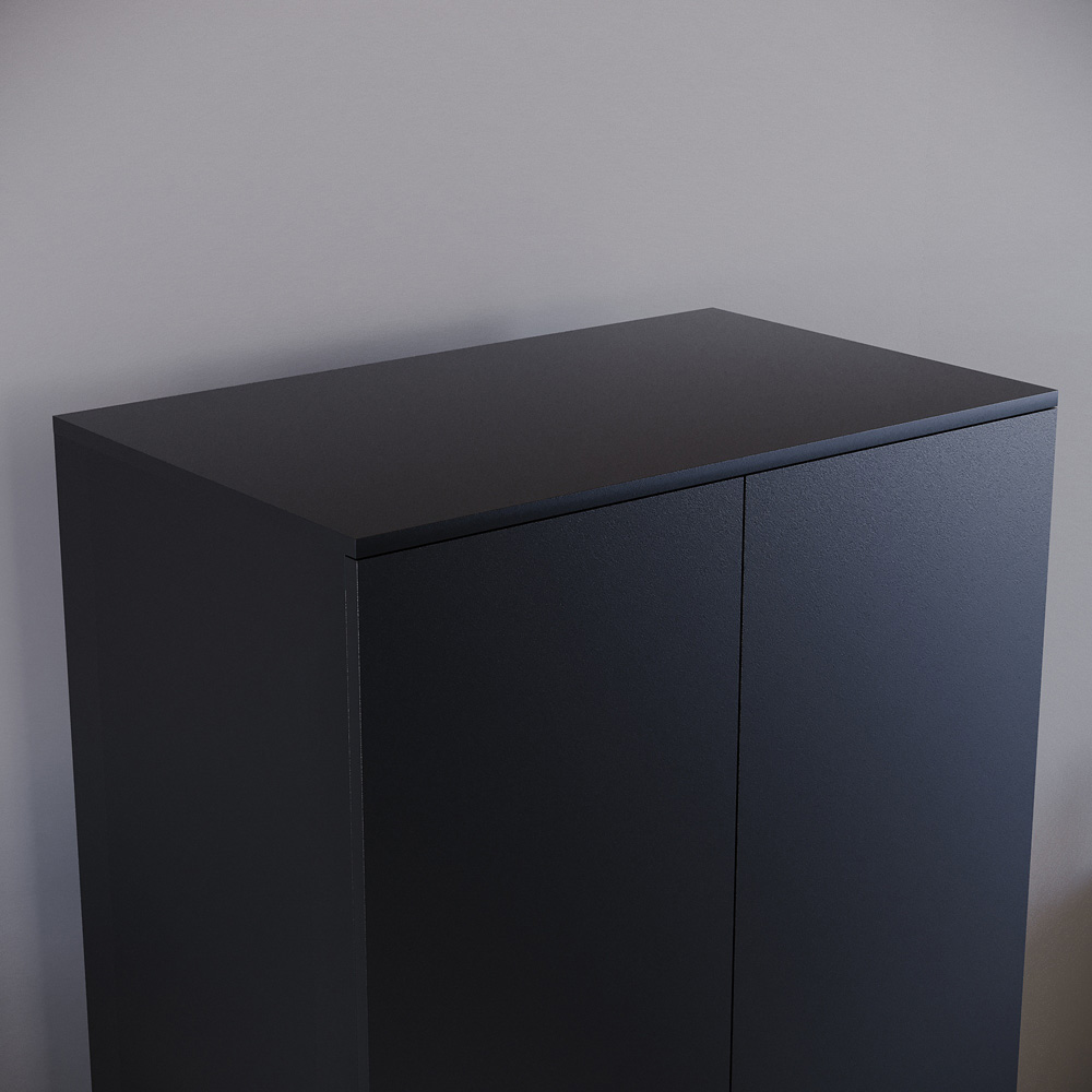 Vida Designs Riano 2 Door Black Wardrobe Image 3
