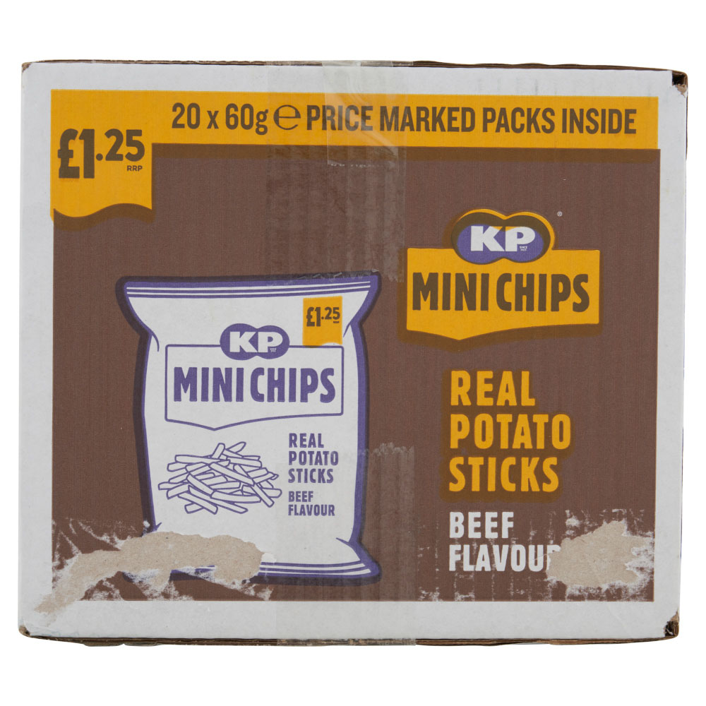 KP Mini Chips Real Potato Sticks Beef Flavour 60g Image 7
