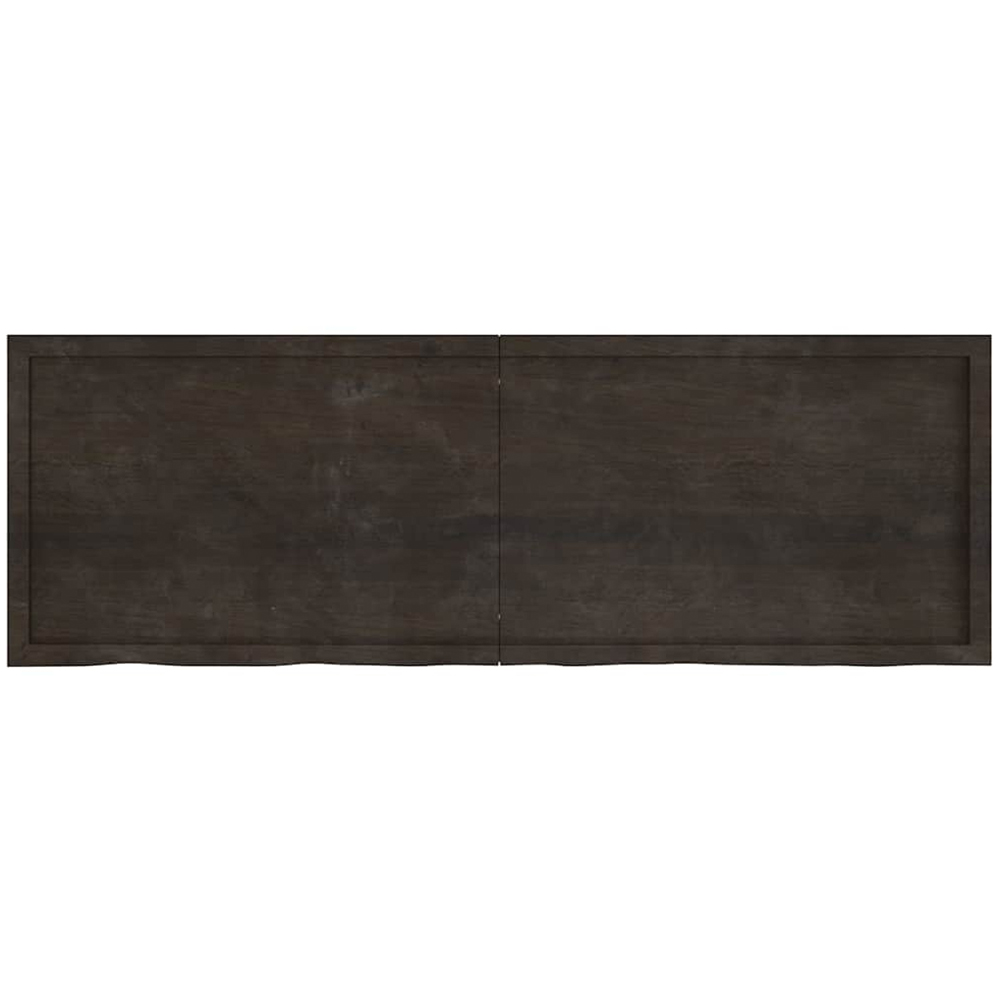 vidaXL 180cm Dark Brown Treated Solid Oak Wood Foldable Floating Wall Shelf Image 4