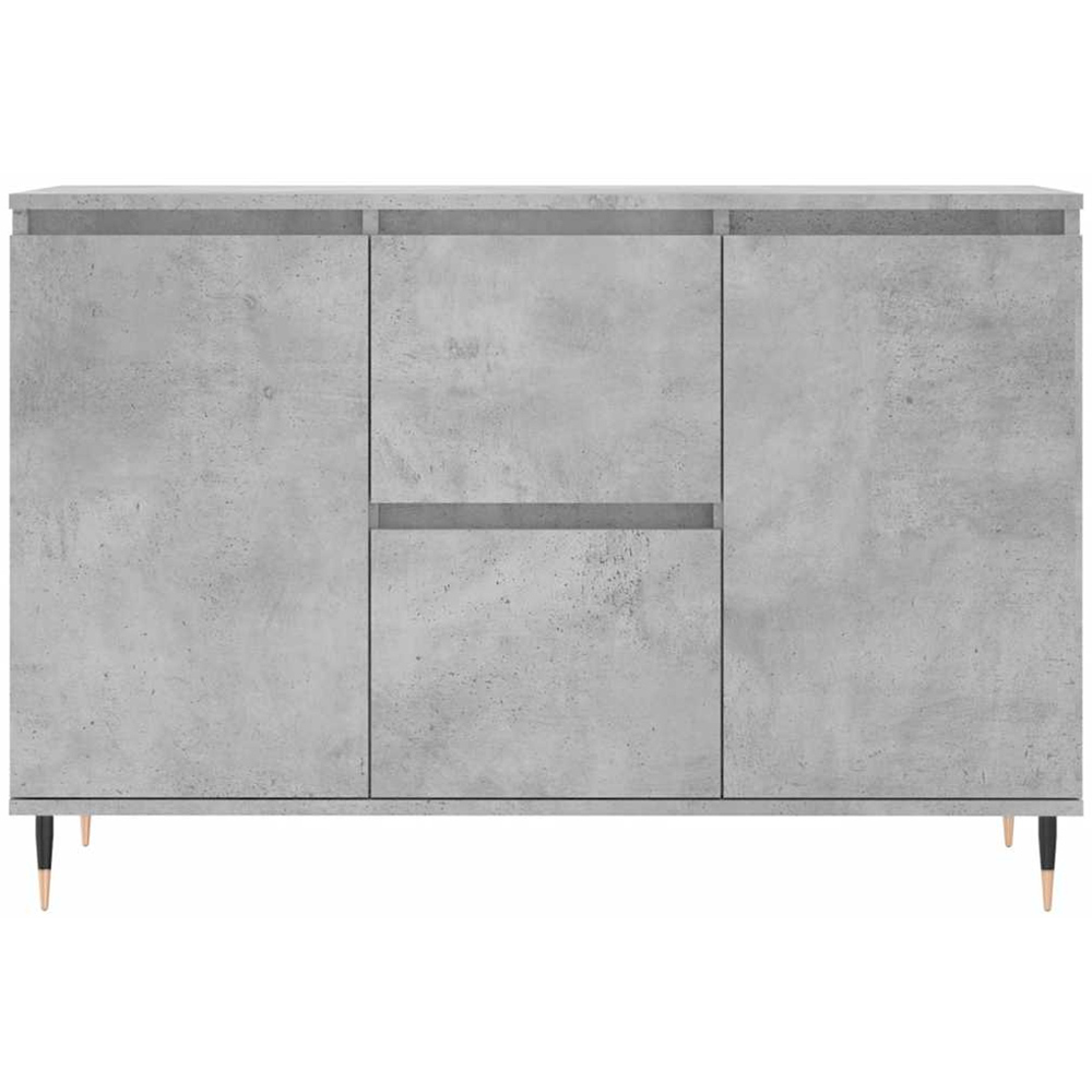 vidaXL 2 Door 2 Drawer Concrete Grey Wooden Sideboard Image 5