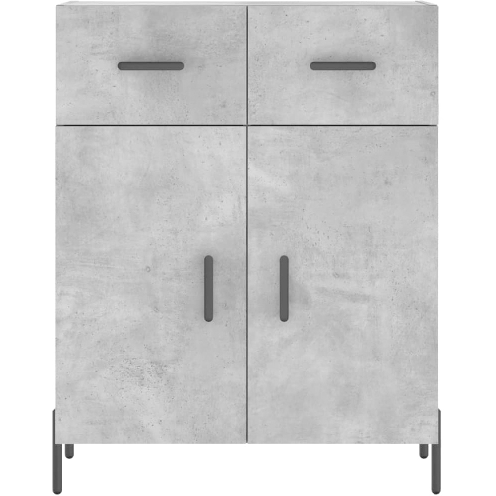 vidaXL 2 Door 2 Drawer Concrete Grey Wooden Sideboard Image 6