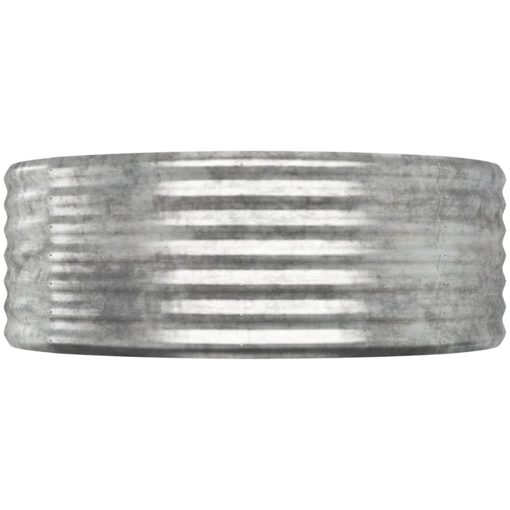 vidaXL Silver Galvanised Steel Raised Garden Bed 322 x 100 x 36cm Image 3