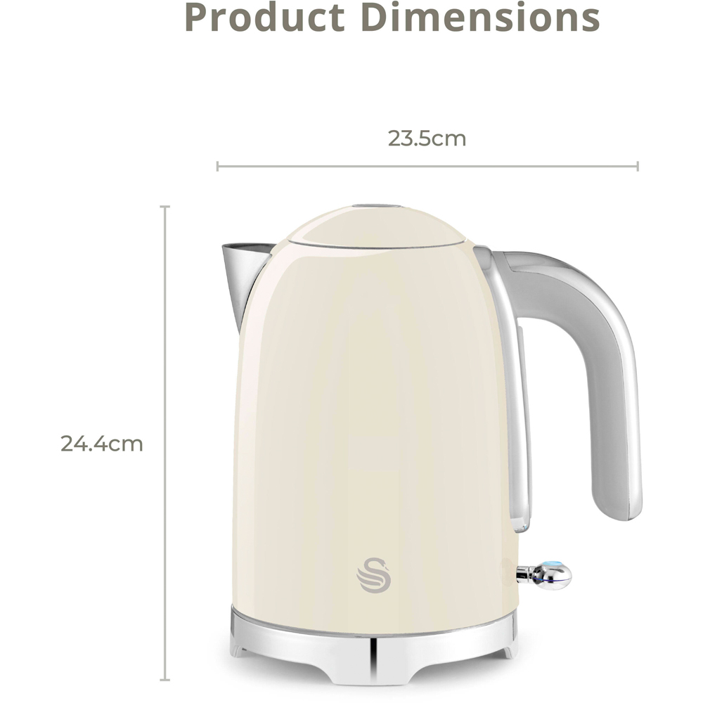 Swan Solace Cream Rapid Boil 1.7L Jug Kettle Image 9