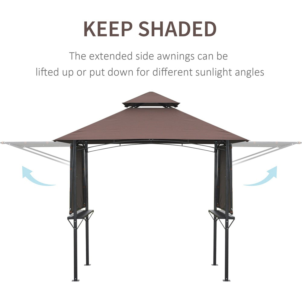 Outsunny 2.5 x 1.5m Coffee Waterproof Canopy Awning Image 7