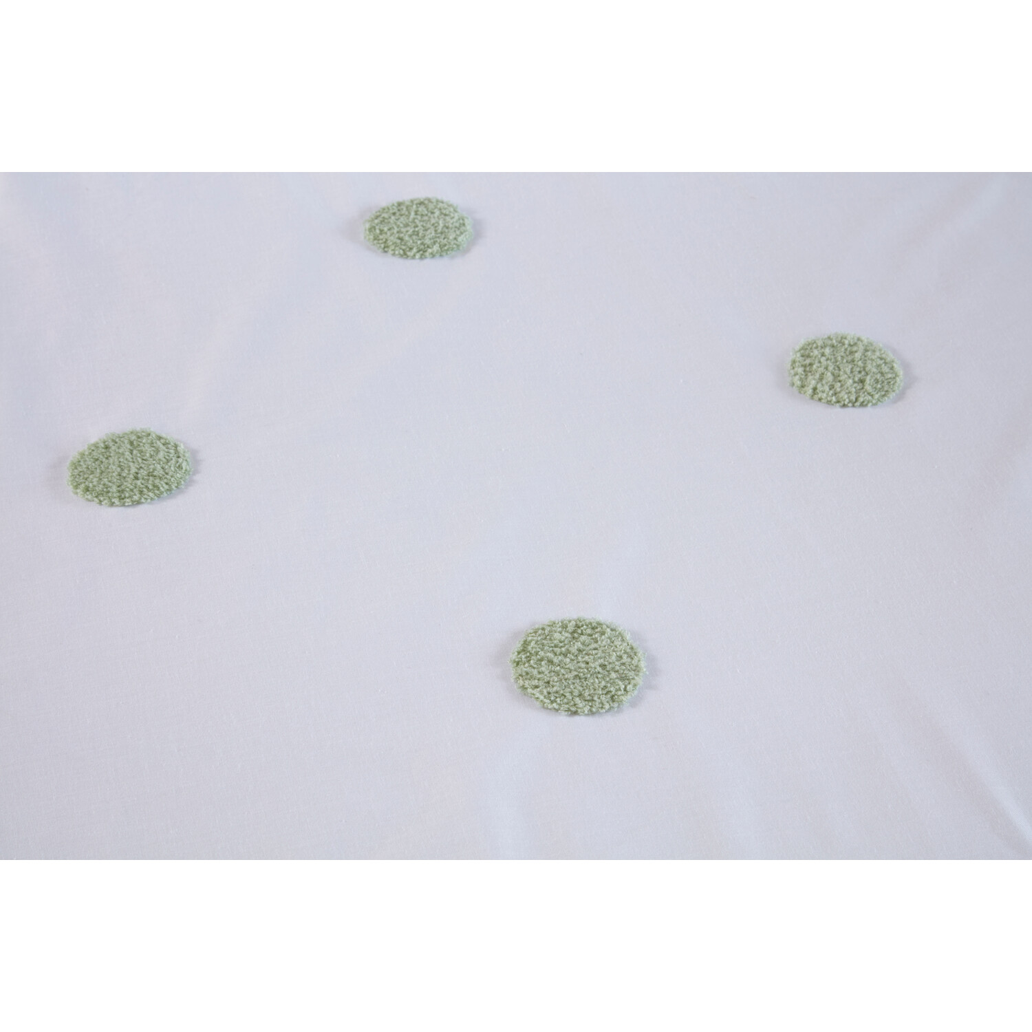 Maia Tufted Dot Duvet Cover and Pillowcase Set - Sage / King Image 3