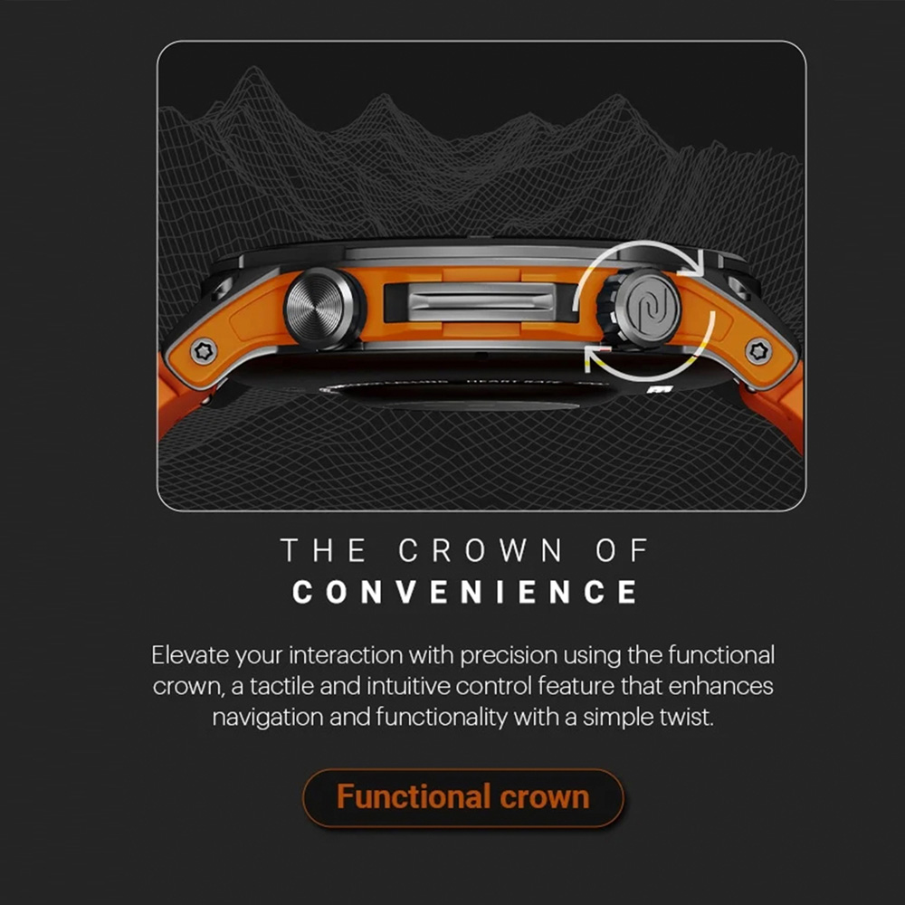 Noise NoiseFit Endeavour Fiery Orange Smartwatch Image 8