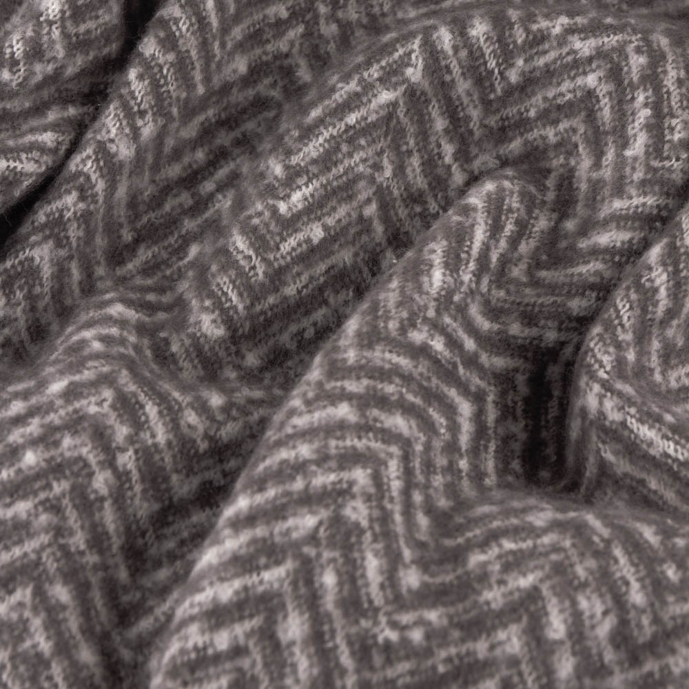 Furn Tweedie Charcoal Brushed Herringbone Throw 130 x 180cm Image 2