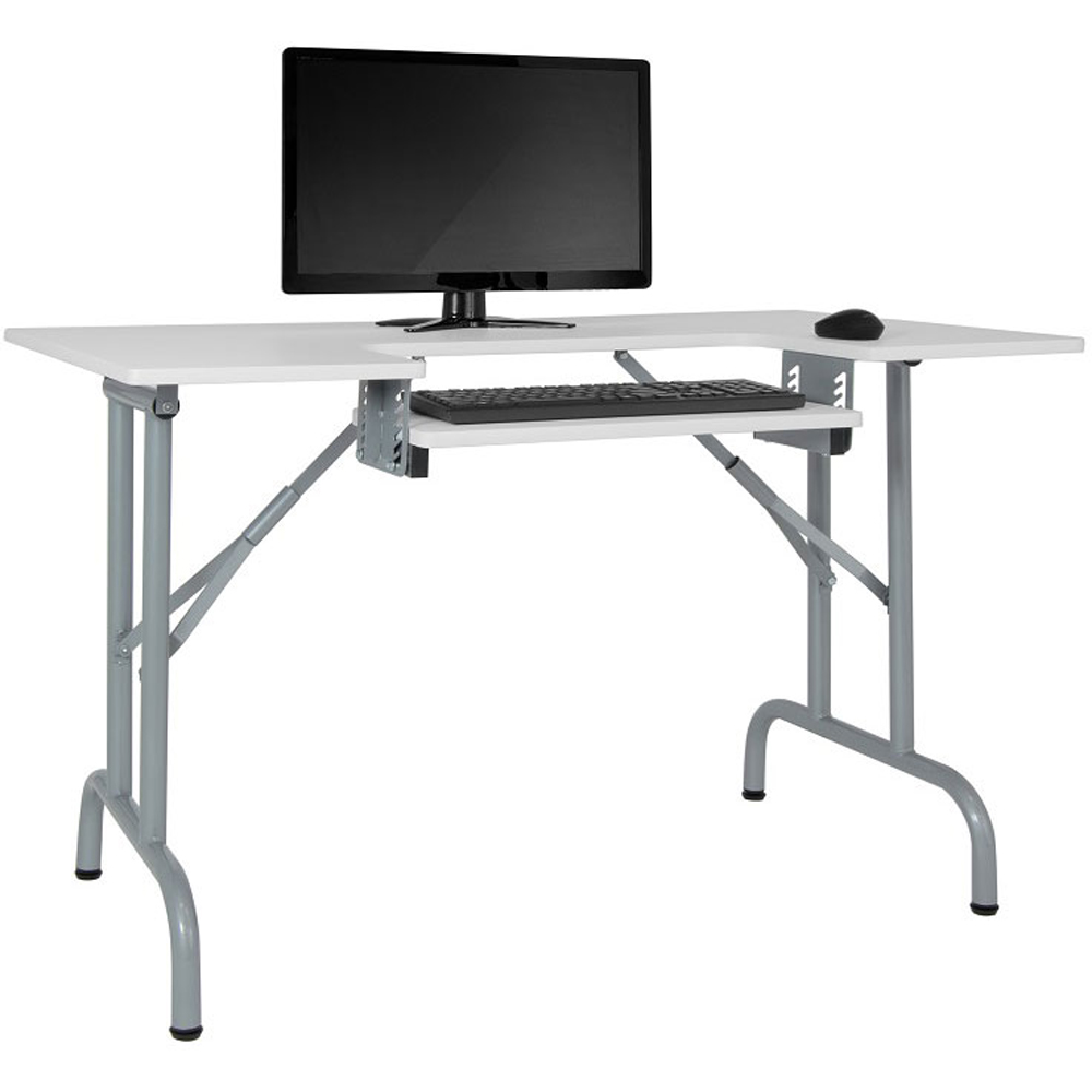 Sewing Online 13373 Silver and White Foldable Multipurpose Sewing Table Image 4