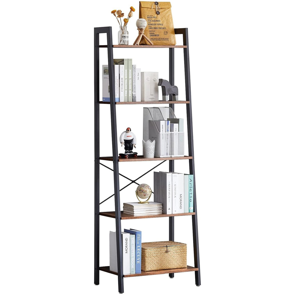 Modcraft 5-Tier Industrial Ladder Bookshelf Image 4