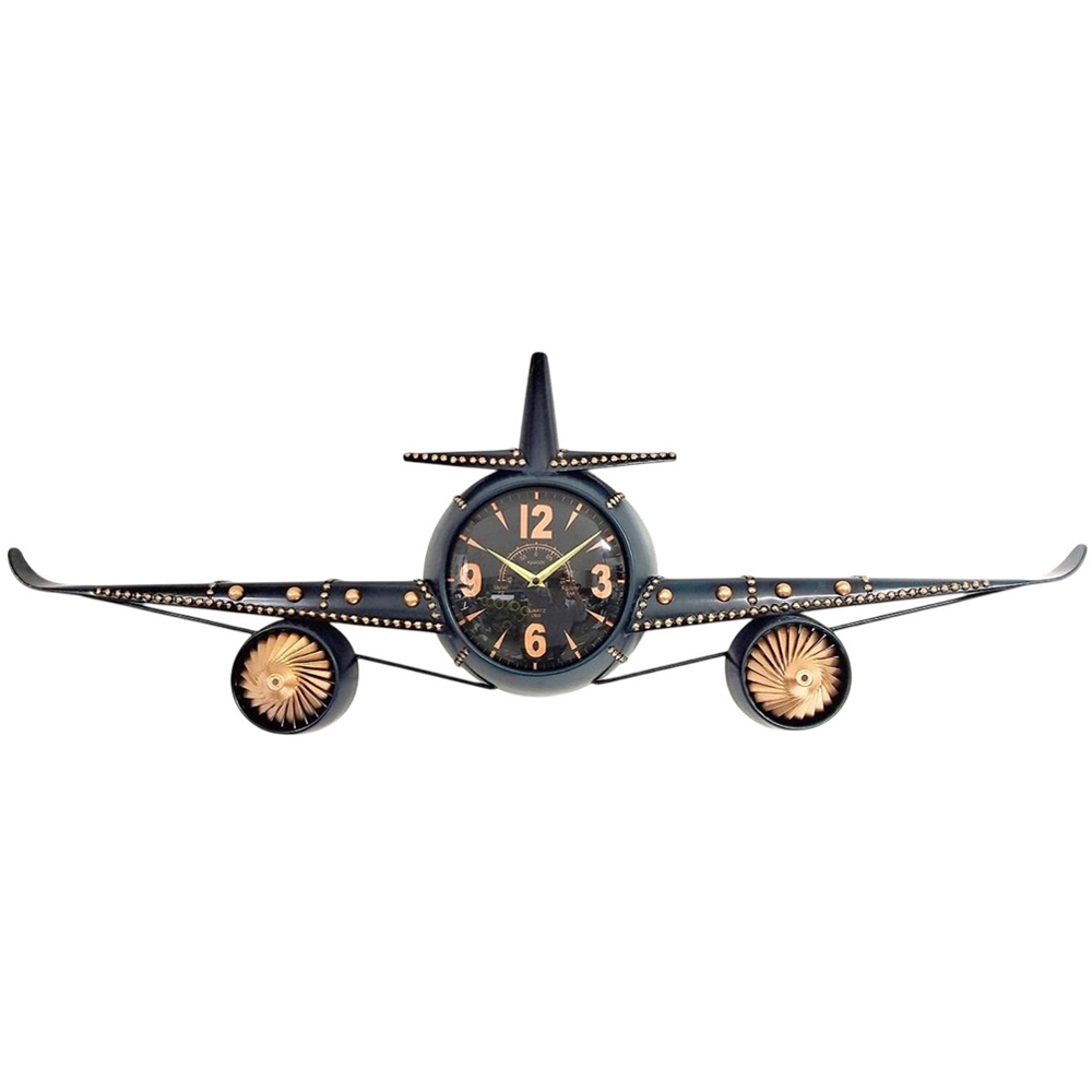 Acacia Home Aeroplane Wall Clock 114cm Image 1