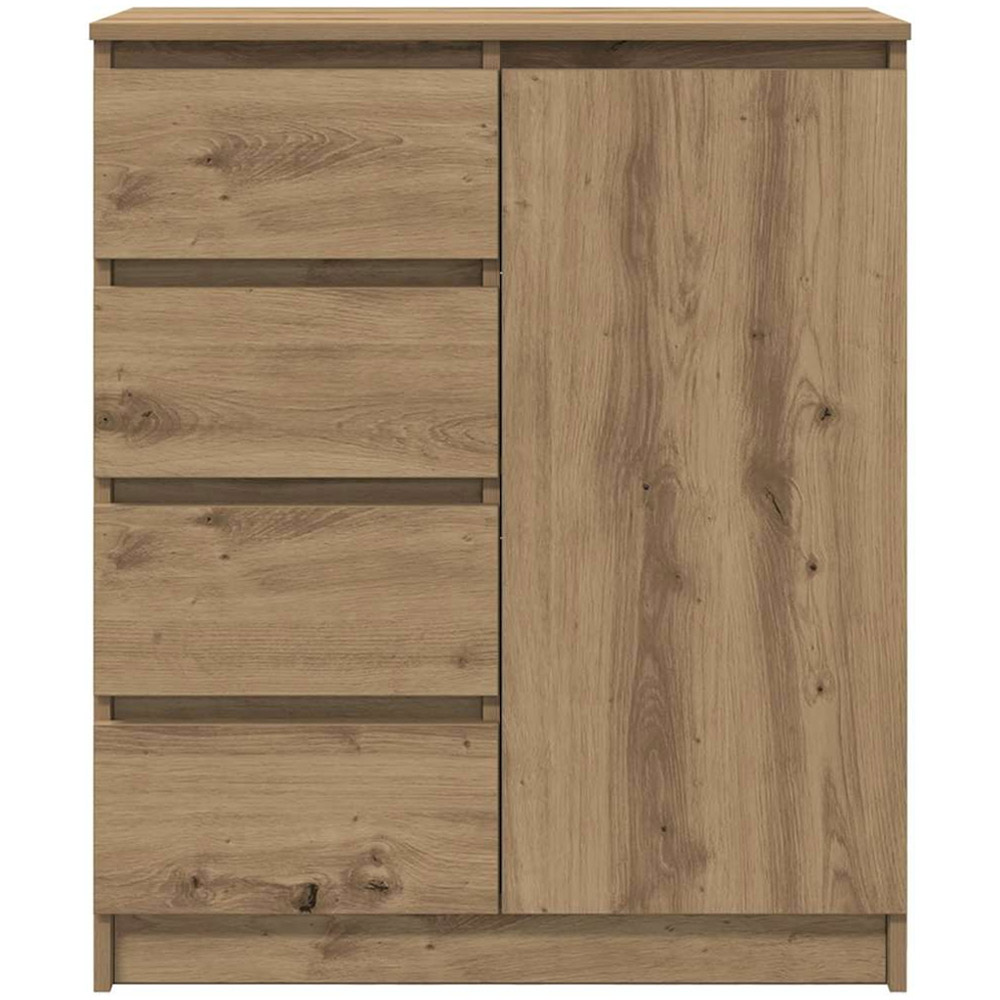 vidaXL Single Door 4 Drawer Artisan Oak Sideboard Image 6