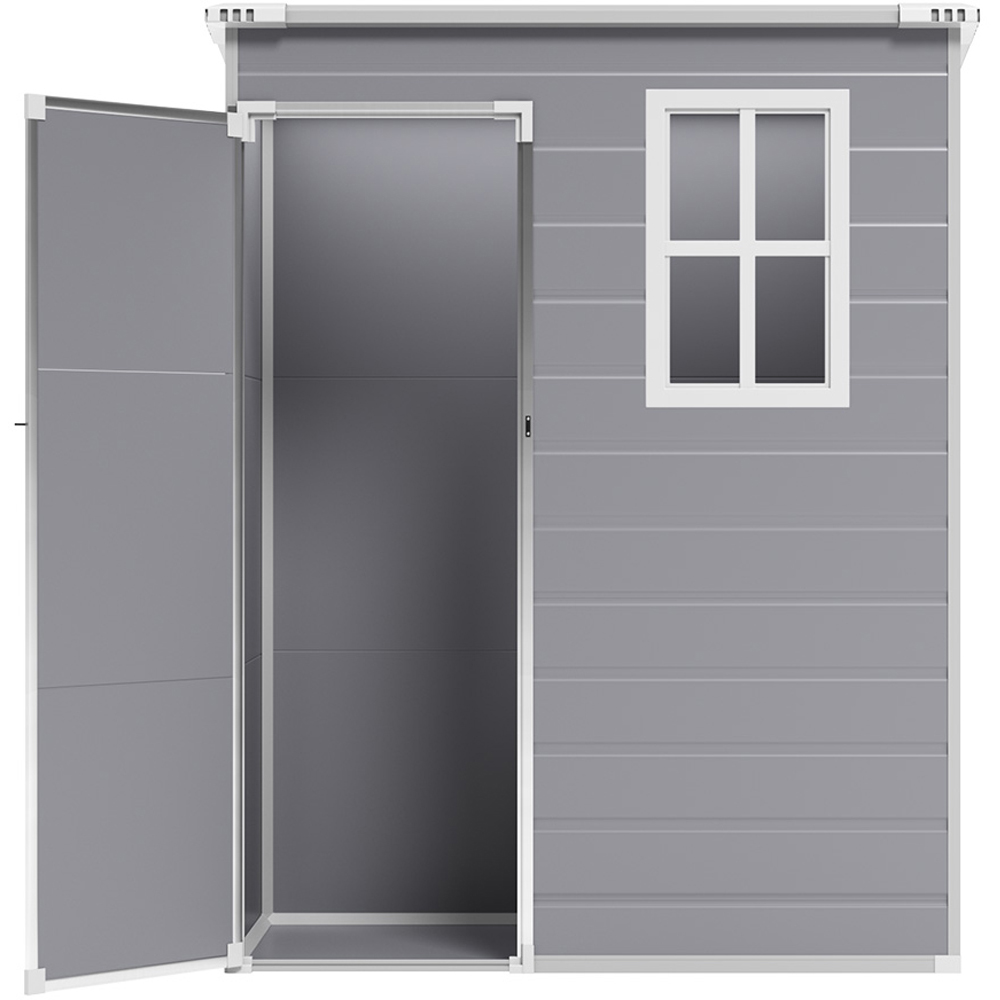 Living and Home 5 x 3ft Plastic Outdoor Pent Garden Tool Shed Image 3