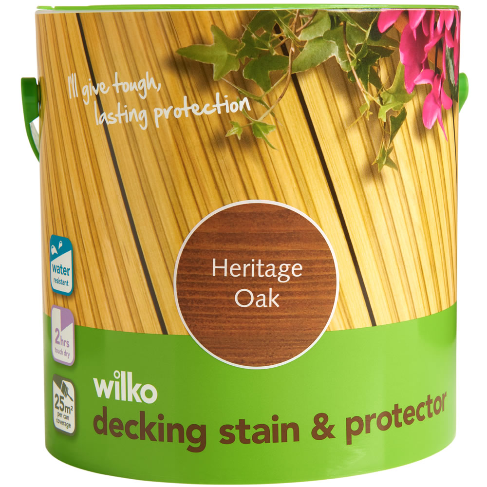 Wilko Heritage Oak Decking Stain and Protector 2.5L Image