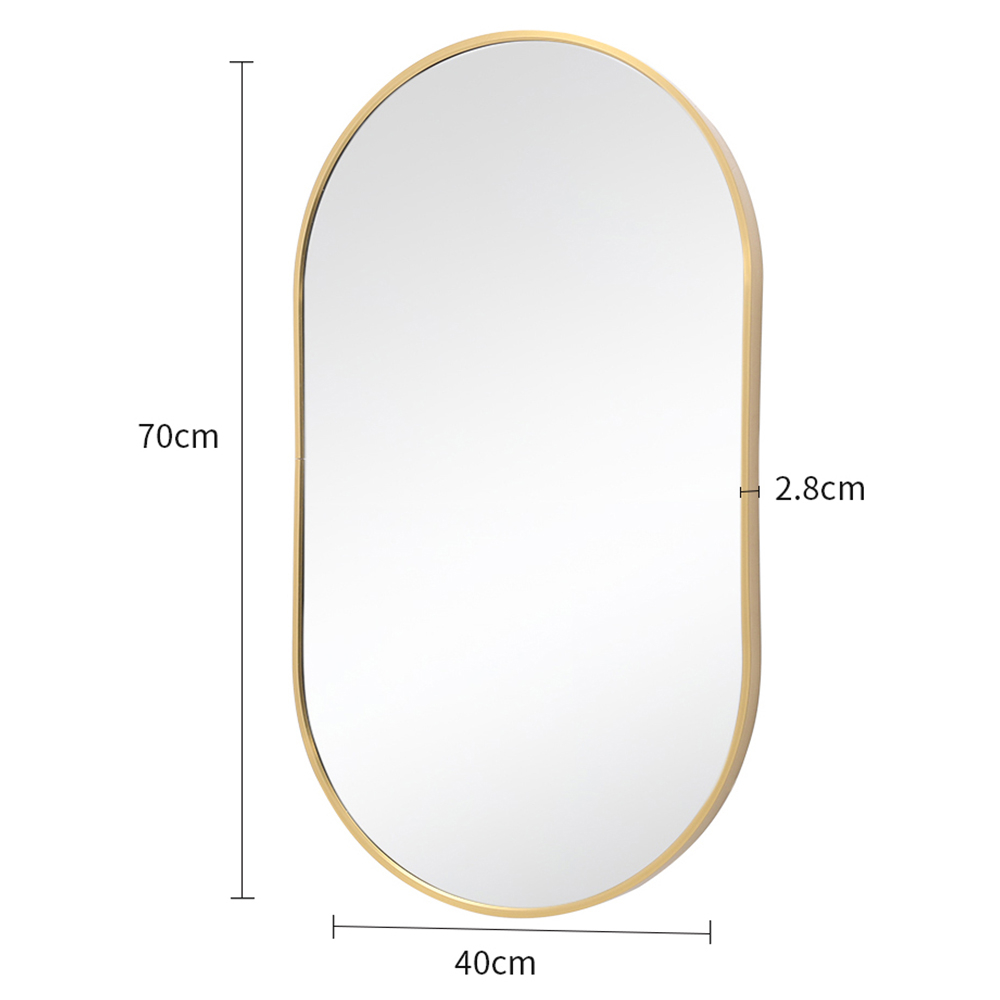 Living and Home Oval Wall Mount Vanity Mirror 40 x 70cm Image 8