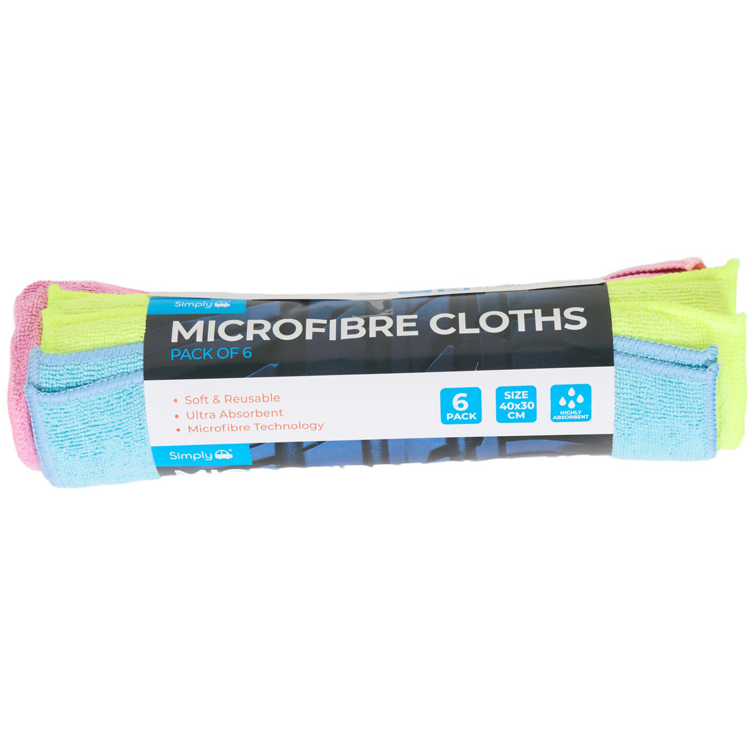 Pack of 6 Simply Auto Microfibre Cloths Image 6