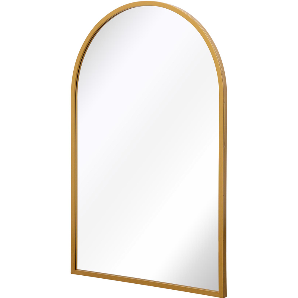 The Arcus Gold Arched Metal Wall Mirror 120 x 80cm Image 3