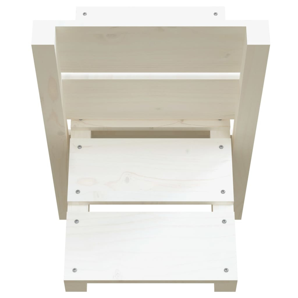 vidaXL White Pine Wood Firewood Log Holder 48 x 47 x 39.5cm Image 5