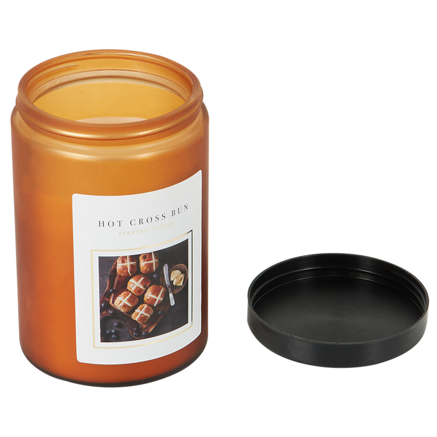 Hot Cross Bun Candle - Amber Image 4