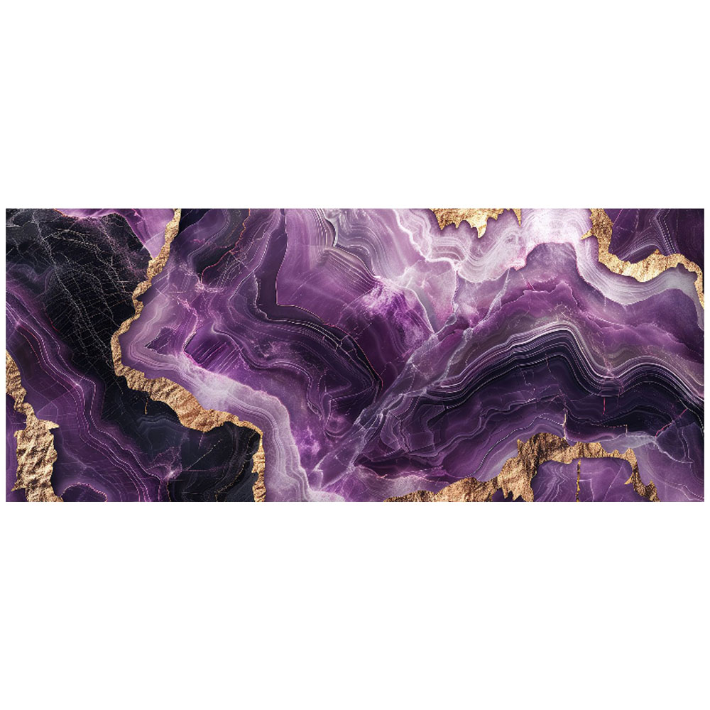 Warren Reed Designer Deep Purple Marble Effect Bathroom Splashback 25 x 60cm Image 2