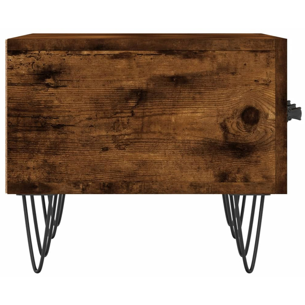 vidaXL 3 Drawer Brown TV Cabinet with Metal Legs Image 7