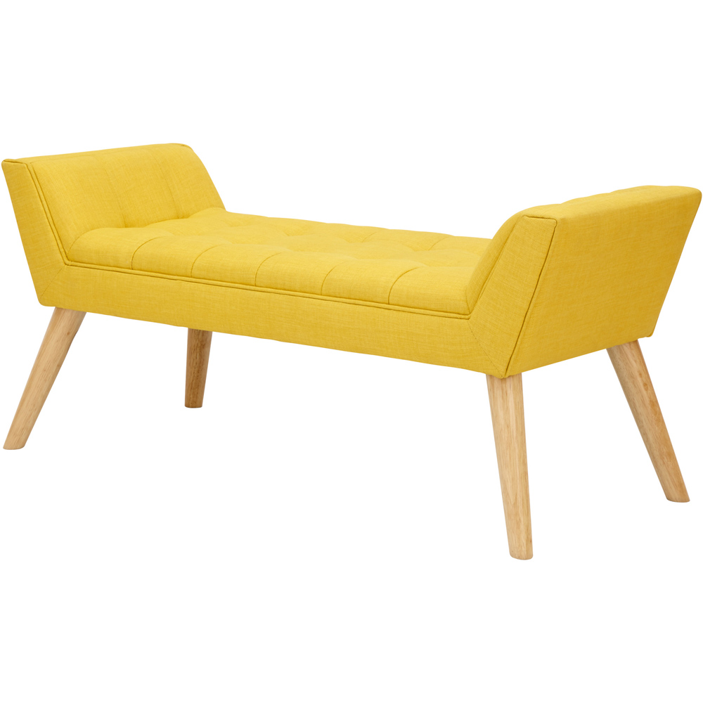 GFW Milan Mustard Yellow Ottoman Window Seat Image 3