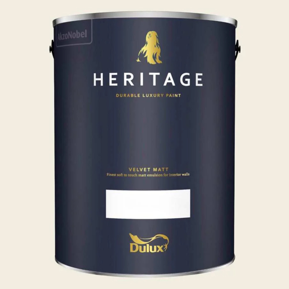 Dulux Heritage Walls and Ceilings Piano White Velvet Matt Emulsion Paint 5L Image 2