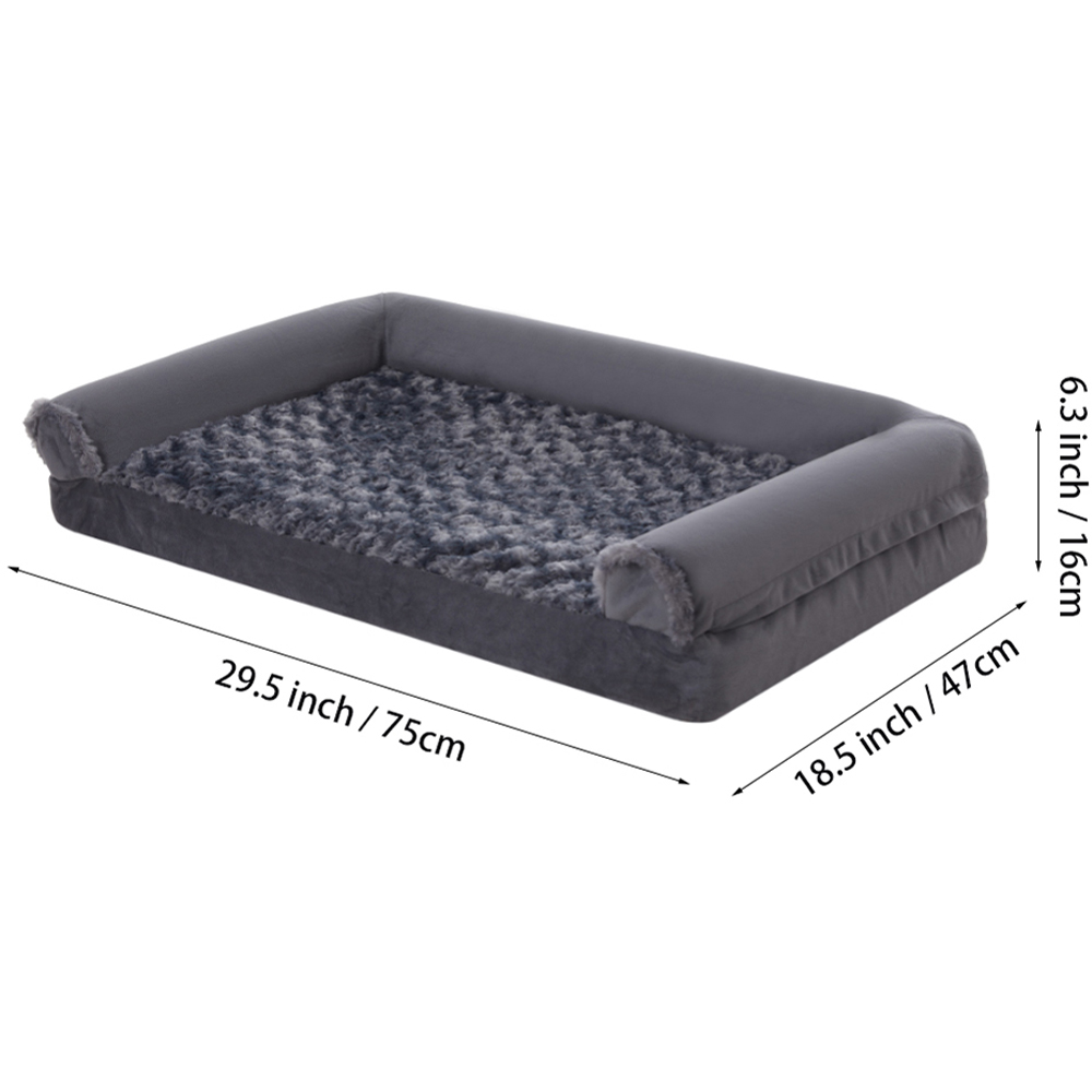 H&O Direct 75cm U Shape Anti Slip Bolster Pet Bed Image 6