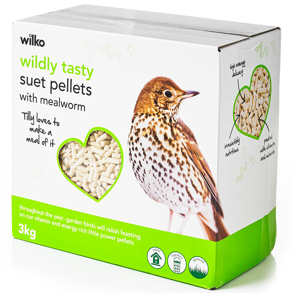 Wilko Wild Bird Suet Pellets with Mealworms 3kg Image 5