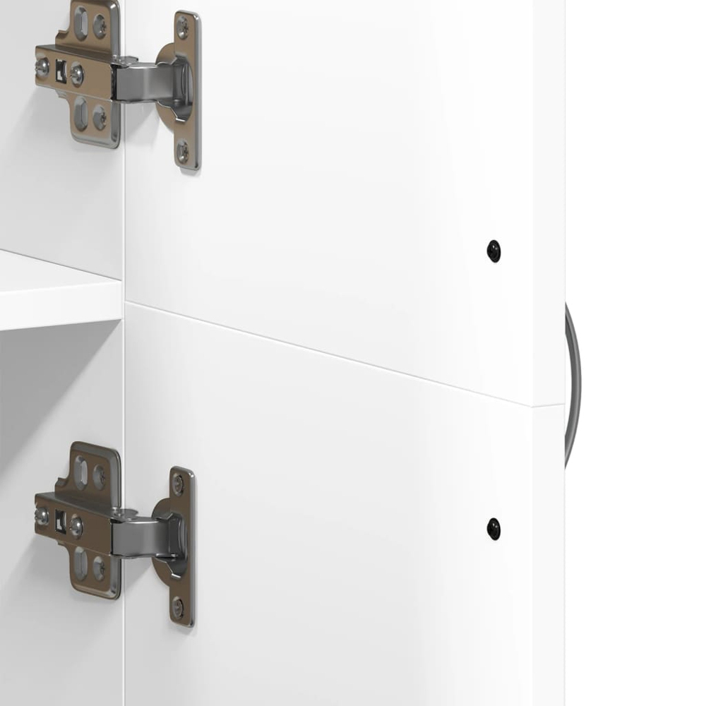 vidaXL 4 Door White File Cabinet Image 7