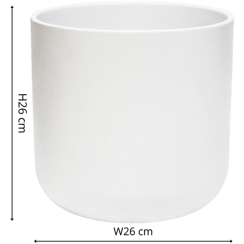 Ivyline Lisbon White Planter 26 x 26cm Image 6