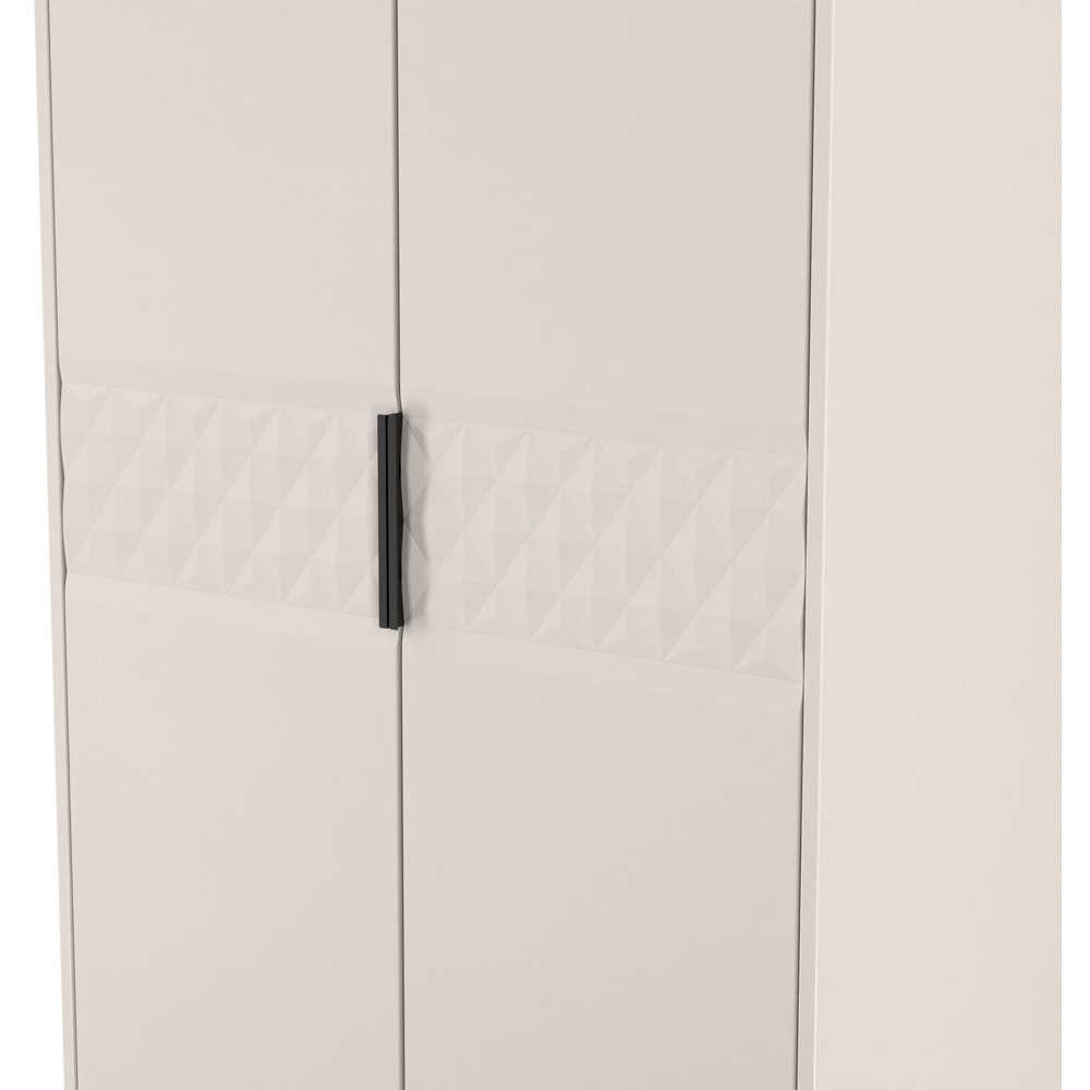 Crowndale Harlequin 2 Door Kashmir Matt Tall Wardrobe Ready Assembled Image 5