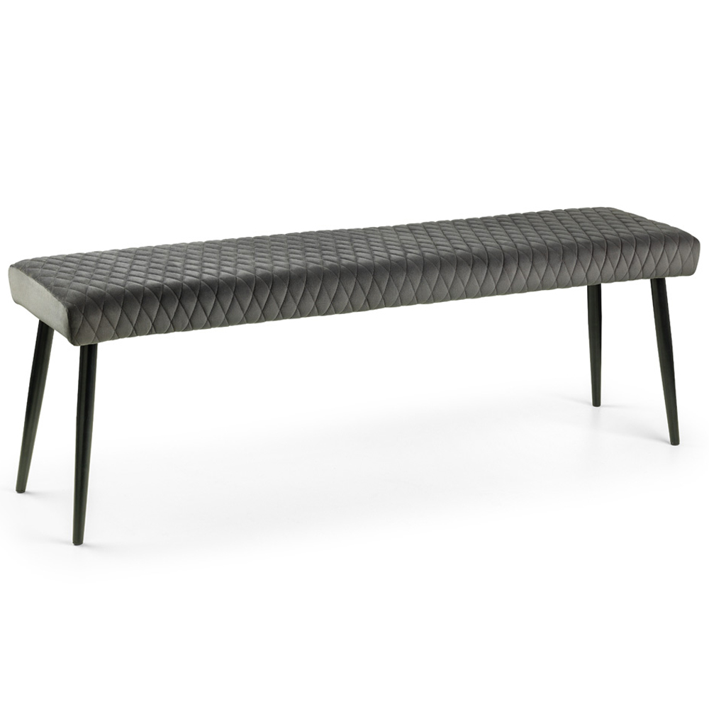 Julian Bowen Luxe 2 Seater Grey Low Dining Bench Image 2
