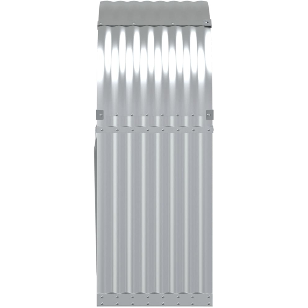vidaXL Silver Galvanised Steel Firewood Log Holder 120 x 80 x 45cm Image 4