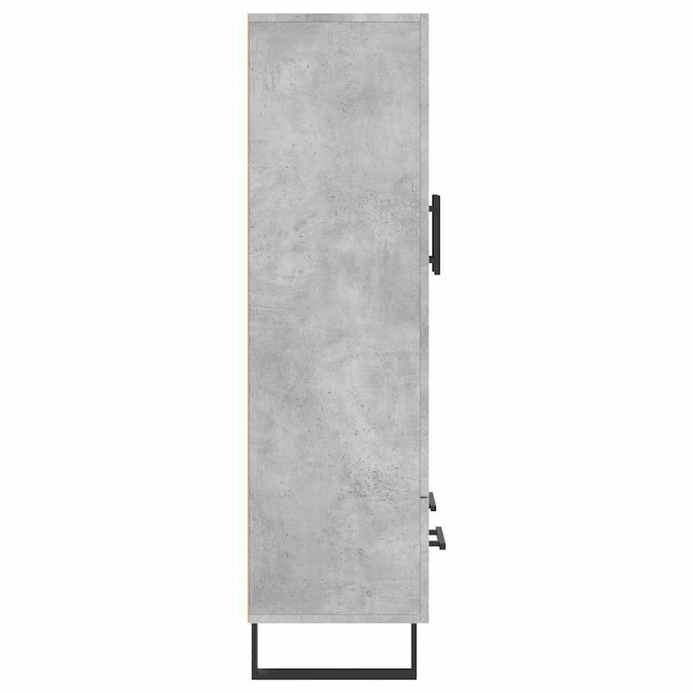 vidaXL 2 Door Single Drawer Concrete Grey Highboard Image 7