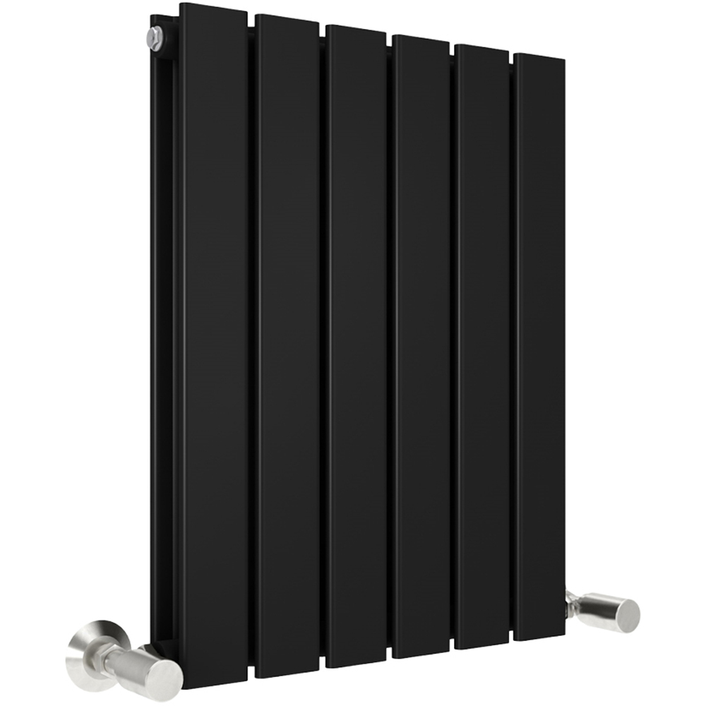 Black 2768 BTU Double Flat Panel Vertical Column Radiator 600 x 408mm Image 1