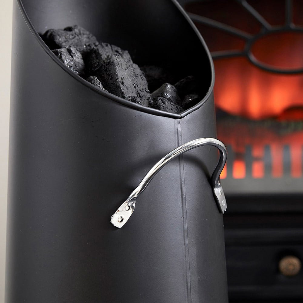 Inglenook Fireside Silver Band Metal Coal Hod Image 4