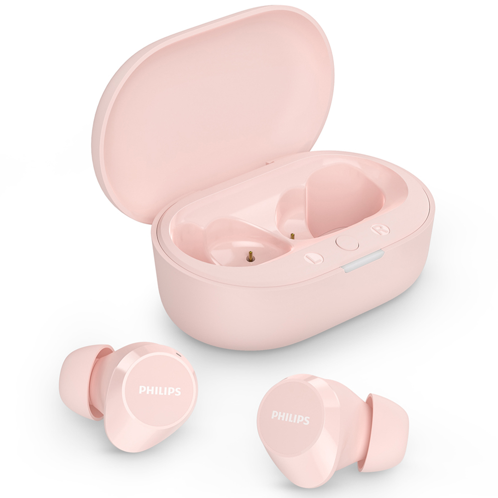 Philips TAT1209 Pink True Wireless Earphones with Portable Charging Case Image 2