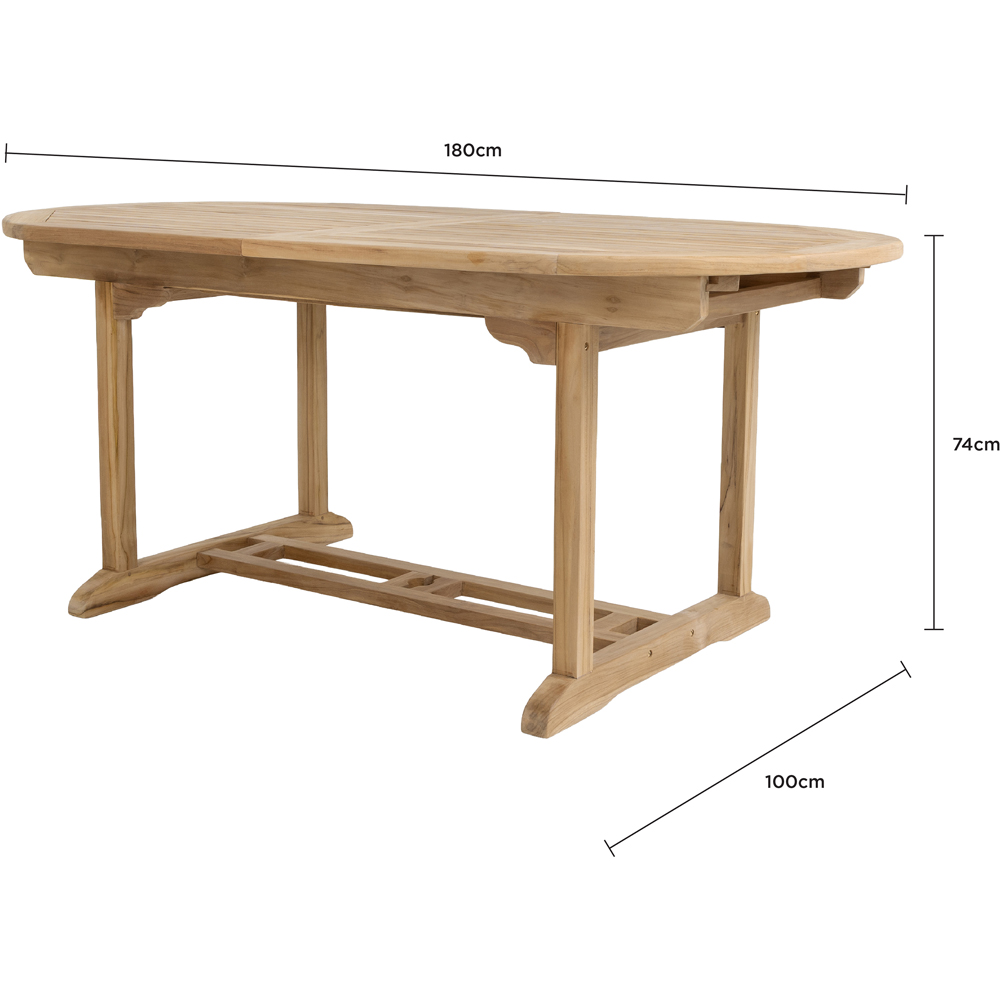 Charles Bentley 6-8 Seater Extendable Dining Table Teak Image 8