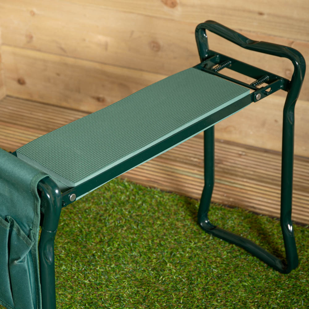 Samuel Alexander Green Garden Kneeler Chair with Detachable Tool Bag Image 8