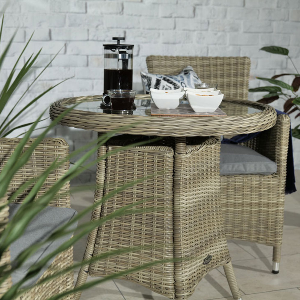 Royalcraft Wentworth Rattan 2 Seater Round Carver Bistro Set Image 9