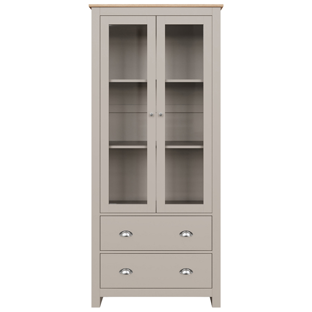 GFW Lancaster 2 Door 2 Drawer Grey Display Unit Image 4