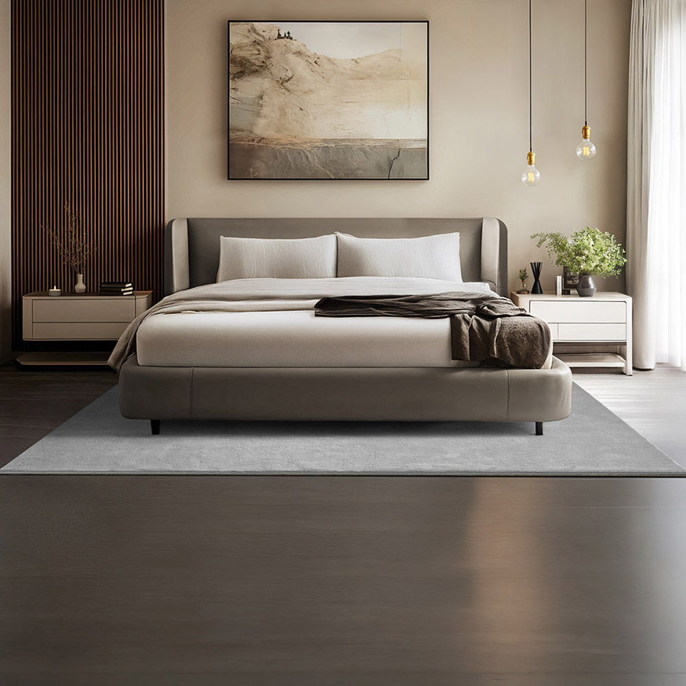 tectake Zonelle Grey Short Pile Ultra Soft Rug 230 x 160cm Image 2