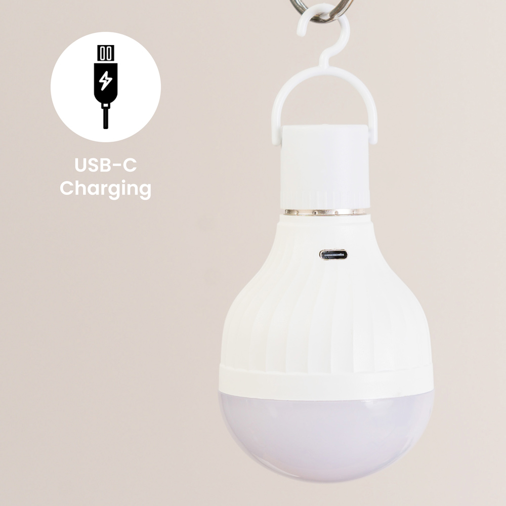ValueLights E27 7W Rechargeable Dimmable USB C Light Bulb Image 6
