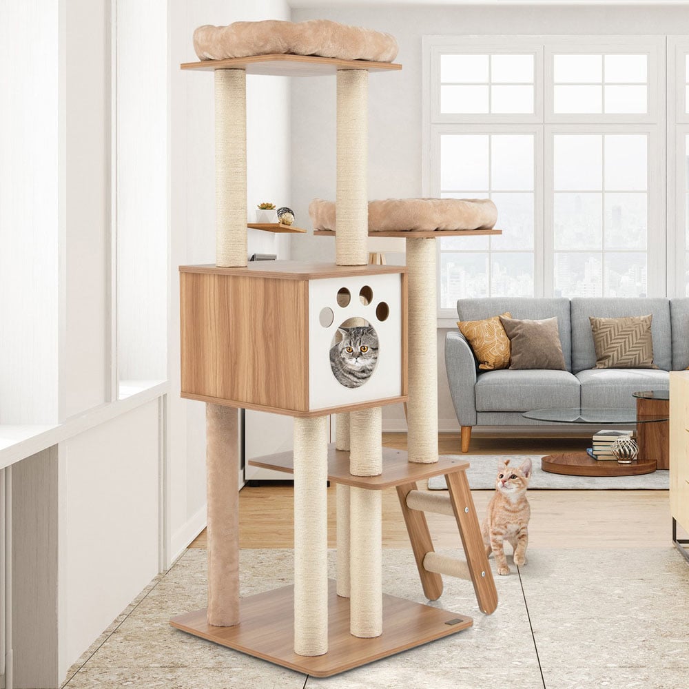 Costway 157cm Cat Tree Scratcher Image 2
