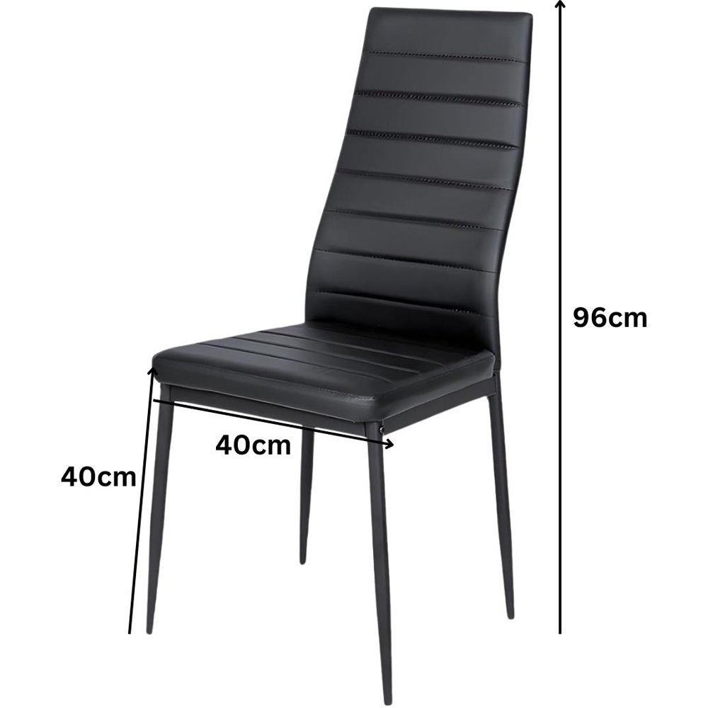 Portland Kosy Koala 6 Seater Modern Glass Dining Set Grey Black and White Image 6