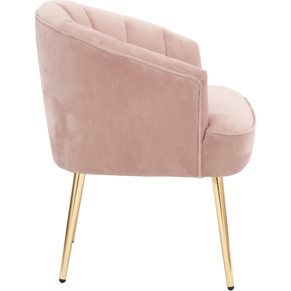 GFW Pettine Blush Pink Plush Fabric Chair Image 4