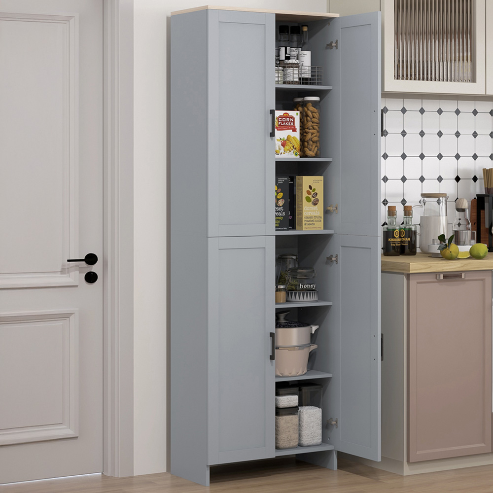 Portland 4 Door Grey Kitchen Storage Cabinet Image 5
