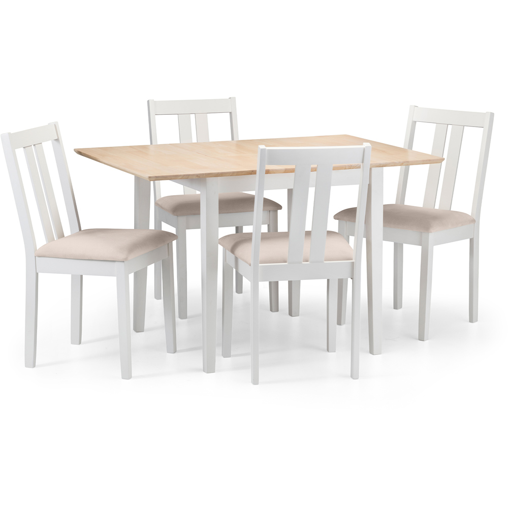 Julian Bowen Rufford Extending Dining Table Ivory and Natural Image 5