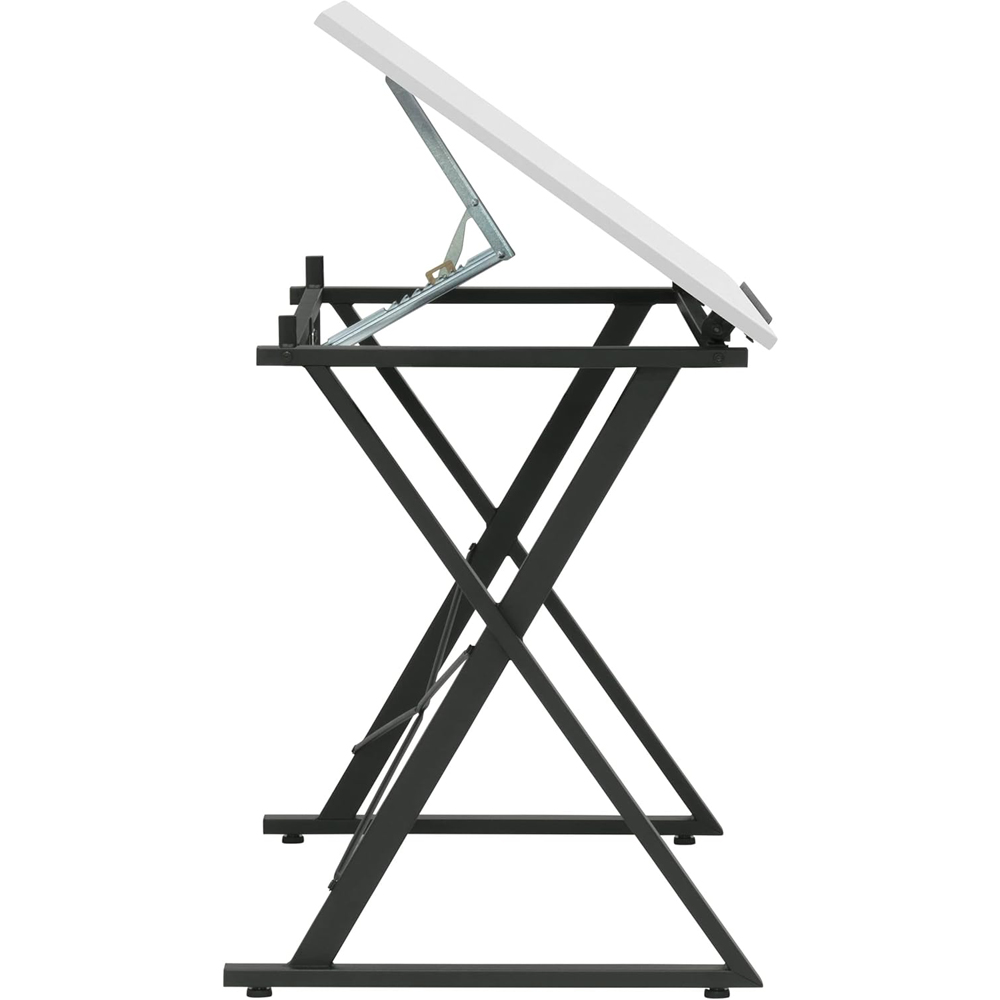 Sewing Online Axiom 13353 White and Black Adjustable Wide Drawing and Drafting Table Image 4