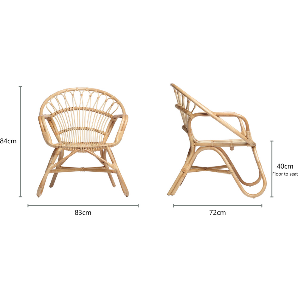 Desser Nordic Natural Rattan Chair Image 9